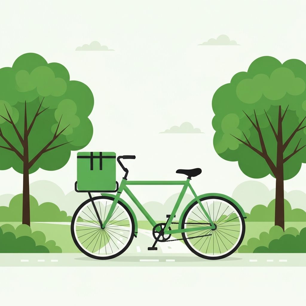 Illustration of a bicycle for eco-friendly deliveries
